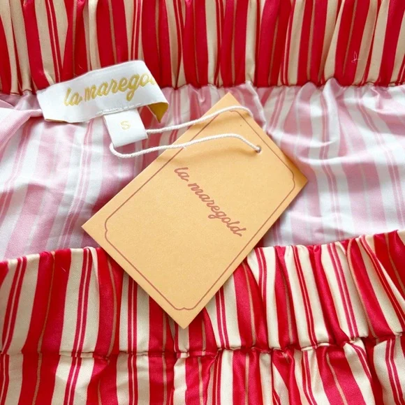 La Maregold Striped Skirt Set Celine Celeste Size Small - Picture 6 of 11